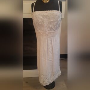 Women's xs Elegant Delicate White Lace Dress With Liner Beautiful Quality💗